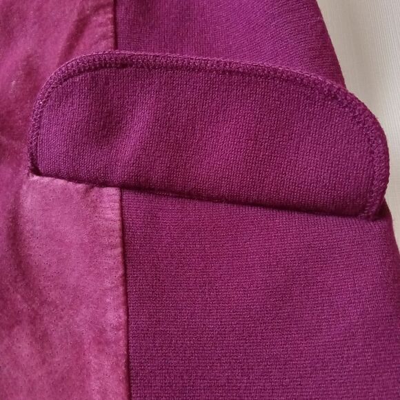 Jones New York Purple Burgundy Red Genuine Suede Button Front Jacket Women's 0X - Picture 8 of 12